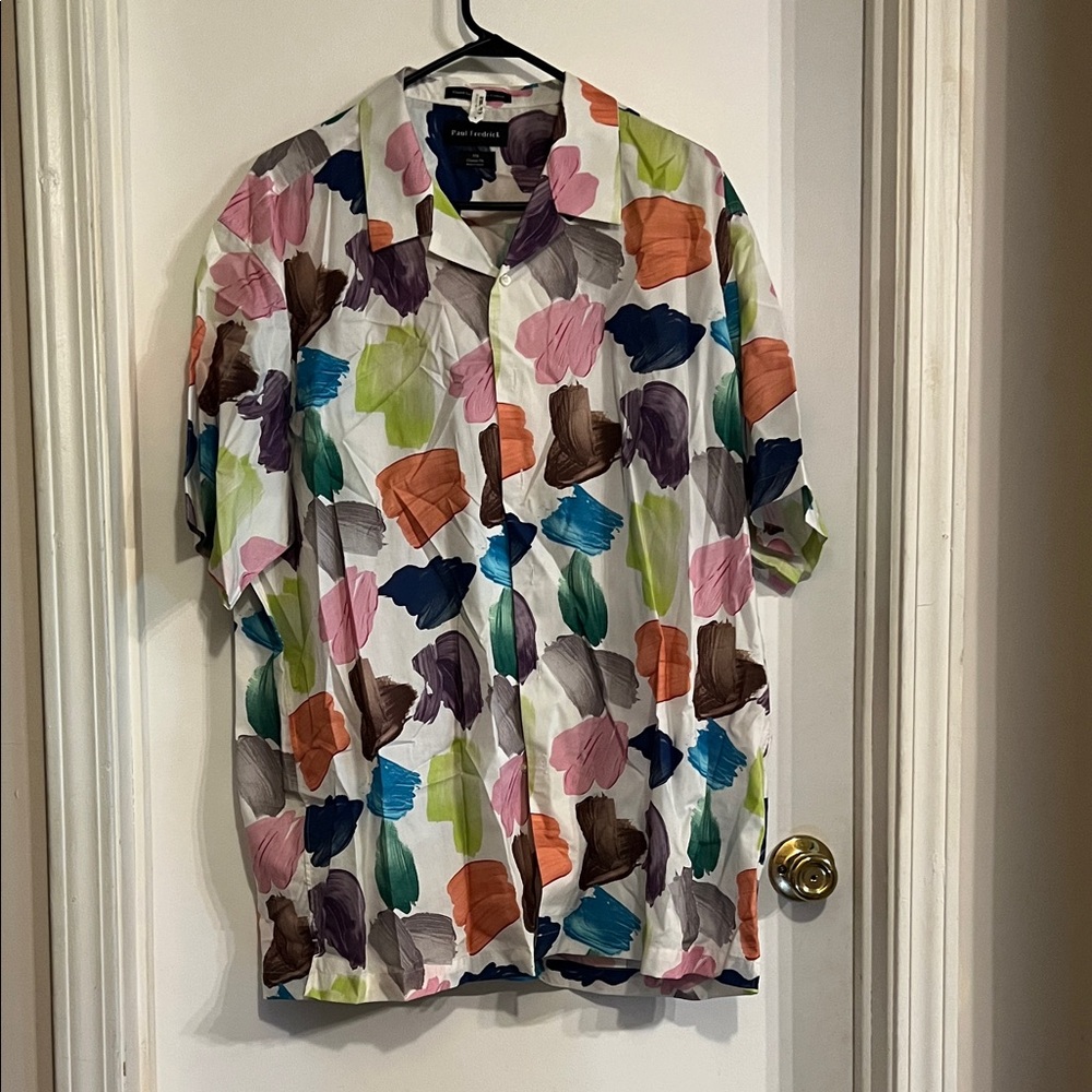 Paul Fredrick Multicolor Abstract Men's Shirt💫Black Friday Sale $14